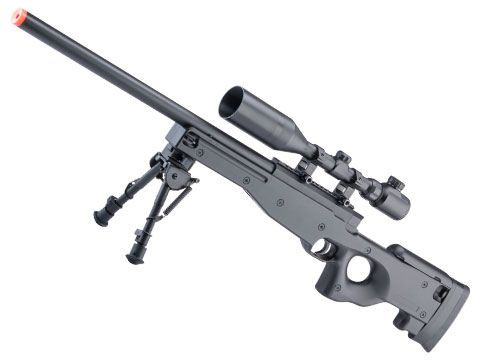 Double Eagle Type 96 M59A Airsoft Shadow Ops. Sniper Rifle (Color: Black / Add Scope and Bipod)