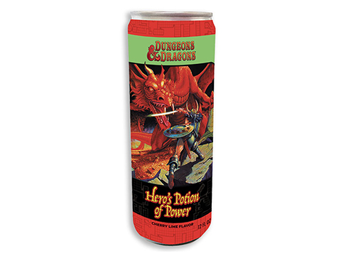 Boston America Corp. Dungeons & Dragons Hero's Potion of Power Beverage (Model: Cherry Lime)