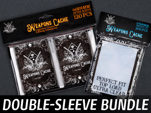 Weapons Cache Double-Sleeve Bundle with WC Art Series Outer and Perfect Fit Inner Card Sleeves 