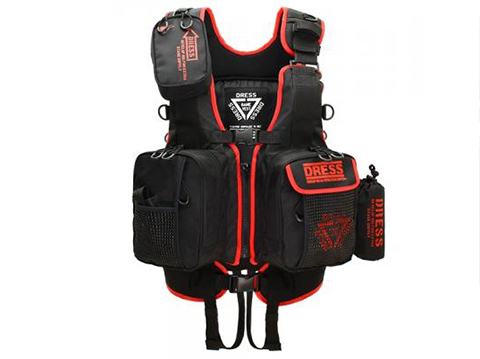 DRESS AIR Floating Game Fishing Vest (Color: Red)