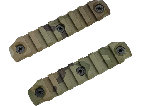 DyTac Polymer Keymod Rail Segments Set (Color: Multicam / 2X 7 Slot)