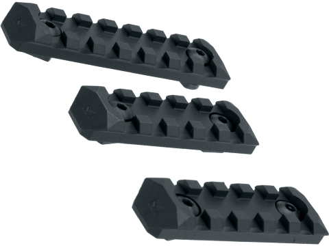 DyTac Polymer M-LOK Rail Segments Set (Color: Black / 2x5 Slot Rail / 1x7 Slot Rail)