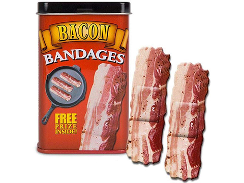 Archee McPhee Bacon Strips Adhesive Bandages