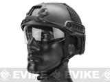 Matrix Basic High Cut Ballistic Type Tactical Airsoft Bump Helmet w/ Flip-down Visor (Color: Black)