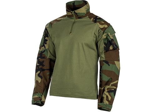 EmersonGear 1/4 Zip Tactical Combat Shirt (Color: Woodland / X-Large)