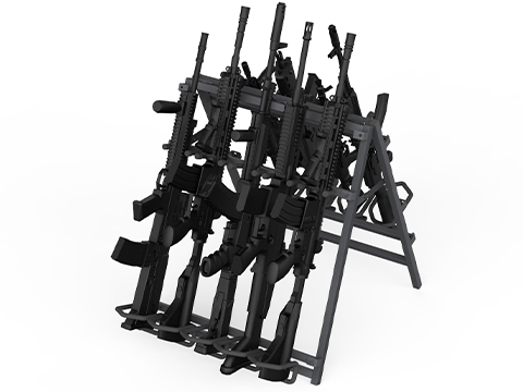 EMG Battle Wall System Lightweight Weapon Display & Storage Solution Double-Sided Single-Tier Rifle Armory Vertical Rack