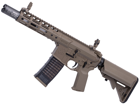 Gas carabines : Airsoft rifle AWSS KAC PDW 8” GBB, blowback, 2x magazine -  TAN 