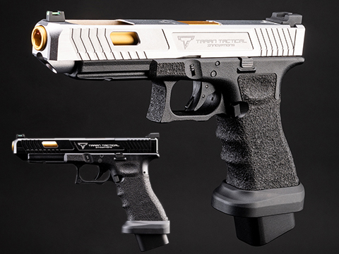 EMG Custom TTI JW2 Combat Master MOS Slide + Custom Stippled Frame Airsoft Gas Blowback Pistol 