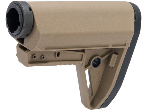 EMG BRAVO Slimline Retractable Stock for M4 Series Airsoft Rifles (Type: Compact w/ Buffer Tube / Dark Earth)