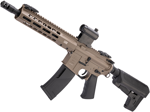 EMG / KRYTAC / BARRETT Firearms REC7 DI AR15 AEG Training Rifle (Color: Flat Dark Earth / SBR / 350 FPS)