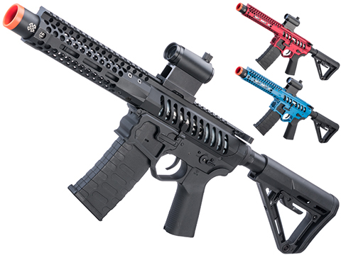 EMG F-1 Firearms PDW AR15 eSilverEdge Airsoft AEG Training Rifle (Model: 3G Style 2 / RS3 / Red)