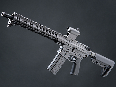 EMG Helios SLR Rifleworks Licensed B15 Airsoft AEG W/ ION M-LOK Handguard (Color: Two-Tone Grey / 13.7 HDX Handguard / 350 FPS)