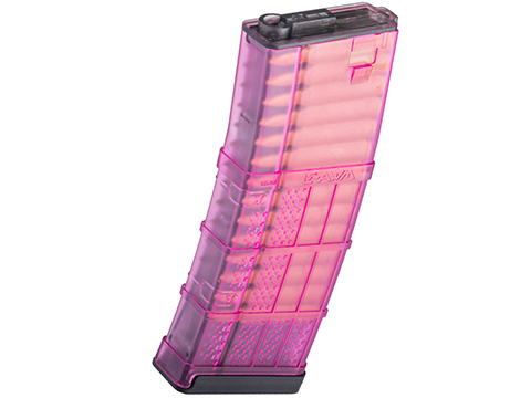 EMG 190rd Lancer Systems Licensed L5AWM Airsoft Mid-Cap Magazines (Color: Translucent Pink / Single)