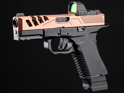 EMG F-1 Firearms Licensed BSF-19 Optics Ready Gas Blowback Airsoft Pistol (Color: Black & Bronze / CO2)