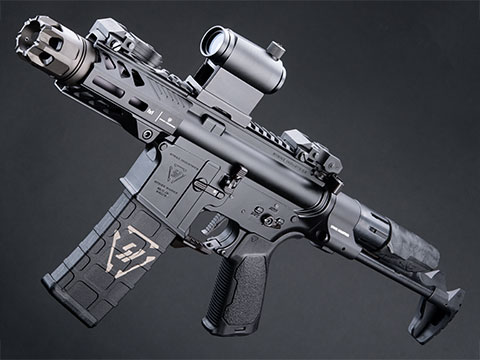 EMG / Strike Industries Licensed Tactical Competition AEG w/ G&P Ver2 - GATE Aster Gearbox (Model: CQB w/ PDW Stock - 300 FPS / Black)