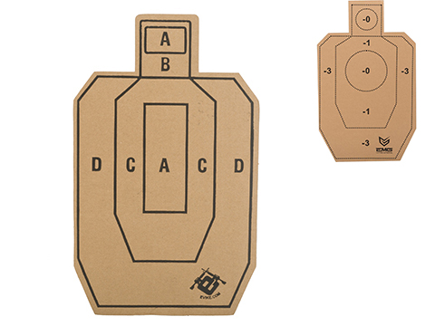 Professional Evike.com Silhouette Tactical Training Targets with Scoring Rings - Set of 20 (Model: EMG Alphabetic / 18x30)