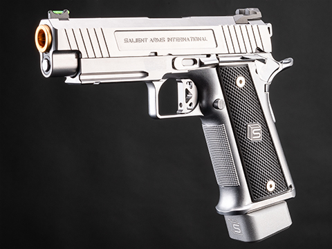 EMG / Salient Arms International 2011 4.3 DS Full Auto Select Fire GBB Pistol (Color: Silver / CO2 / Gun Only)