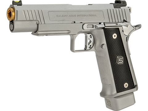 EMG / Salient Arms International 2011 DS 5.1 Airsoft Training Weapon (Color: Silver / Green Gas / Precision Package)