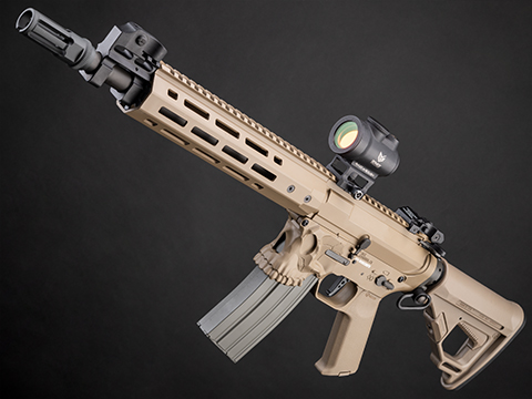 EMG / Sharps Bros Jack Licensed Advanced M4 Airsoft AEG Rifle with Super High Torque Slim Motor Grip (Color: Tan / 10 SBR)