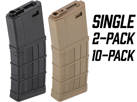 EMG 340rd Lancer Systems Licensed L5AWM Hi-Cap Airsoft Magazine (Color: Flat Dark Earth / 2 Pack)