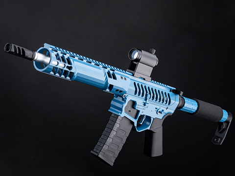 EMG F-1 Firearms SBR Airsoft AEG Training Rifle w/ eSE Electronic Trigger (Model: Blue / Tron 350 FPS / Gun Only)