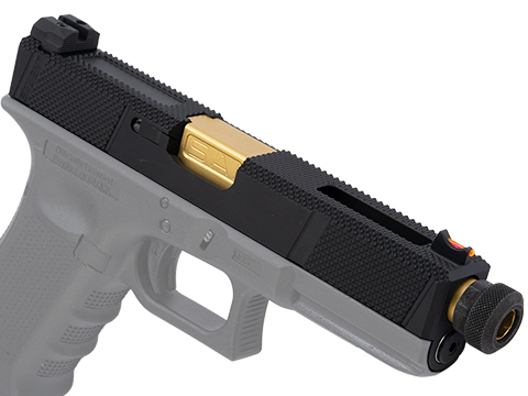 Elite Force Fully Licensed GLOCK 17 Gen.4 Gas Blowback Airsoft Pistol w/  Custom Cerakote (Color: Gold Slide), Airsoft Guns, Gas Airsoft Pistols -   Airsoft Superstore