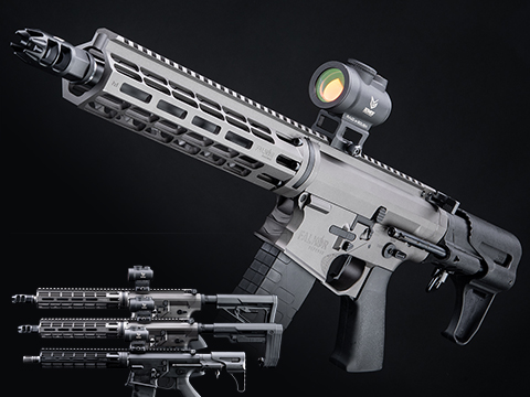 EMG Falkor Blitz Compact M4 w/ eSilverEdge Gearbox Airsoft AEG Training Rifle (Color: Falkor Grey / CRS Stock / 350 FPS)