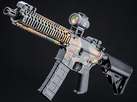 EMG Daniel Defense Licensed DDM4 Airsoft AEG Rifle w/ CYMA Platinum QBS Gearbox (Model: DDMK18 / 400 FPS / Woodland / Gun Only)