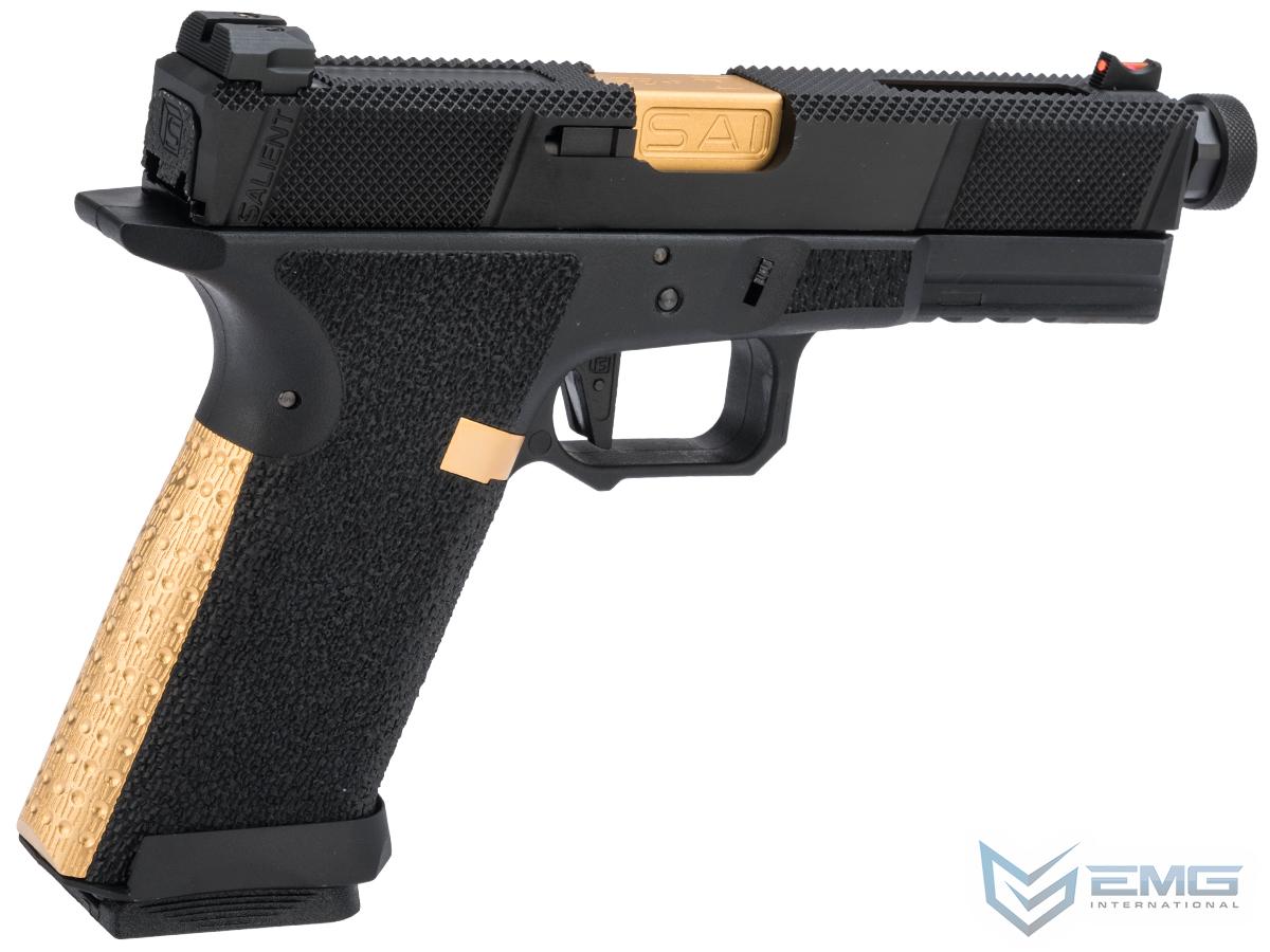 EMG Salient Arms International BLU w/ Salient Arms Utility Slide and Gold  Barrel | EMG Arms