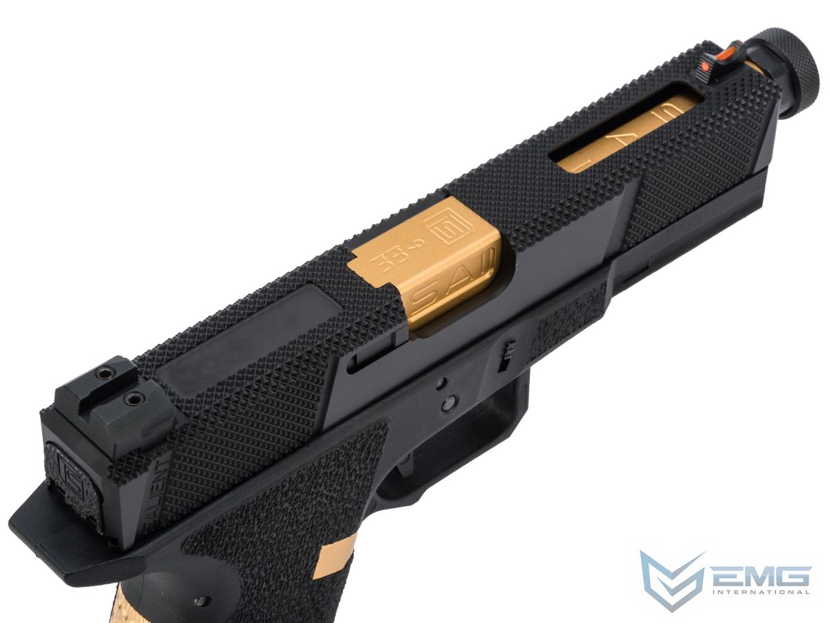 EMG Salient Arms International BLU w/ Salient Arms Utility Slide and Gold  Barrel | EMG Arms