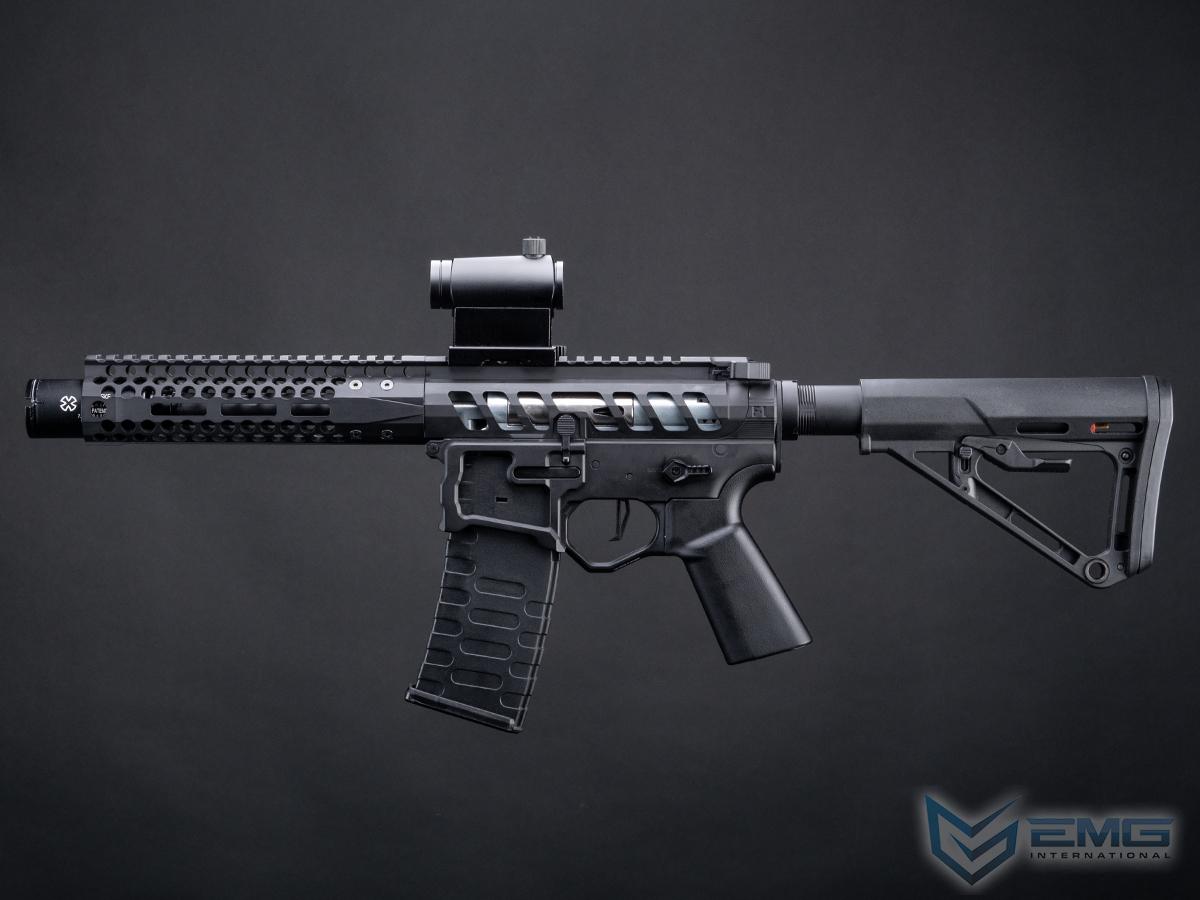 EMG F-1 Firearms PDW AR15 eSilverEdge Airsoft AEG Training Rifle (Model: 3G  Style 2 / RS3 / Black) | EMG Arms