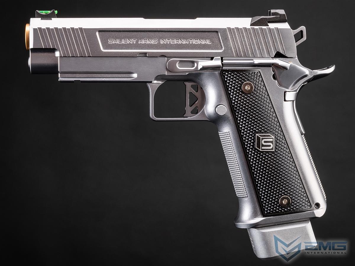 EMG / Salient Arms International 2011 4.3 DS Full Auto Select Fire GBB  Pistol (Color: Silver / CO2 / Gun Only) | EMG Arms