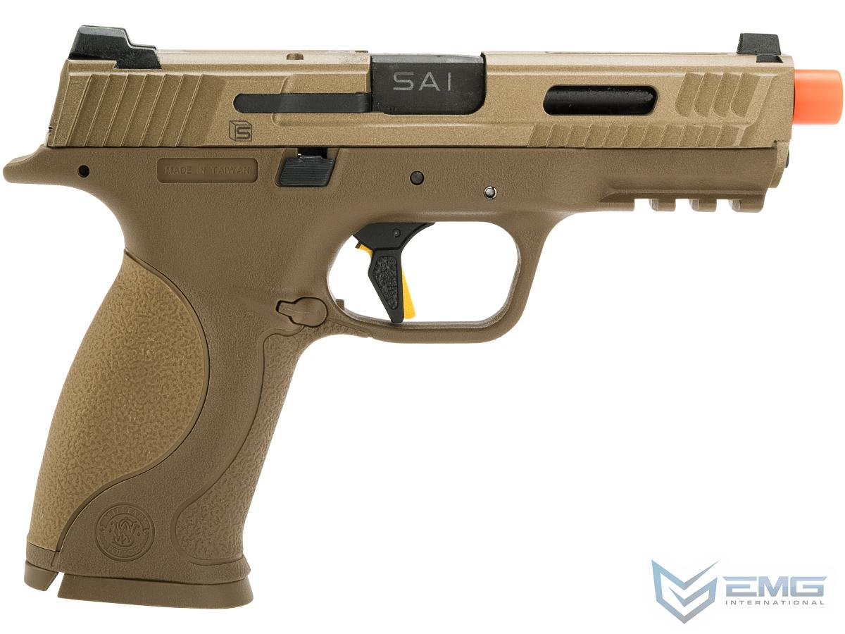 EMG / SAI / Smith & Wesson Licensed M&P 9 Full Size Airsoft GBB Pistol ...