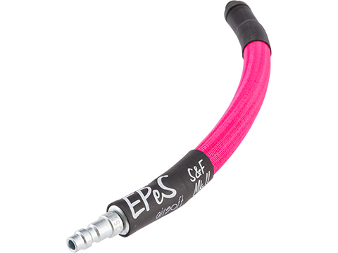 EPeS Airsoft Soft & Flexible MK.II Integral Grip Line Braided HPA Hose (Color: Neon Pink / 20cm)