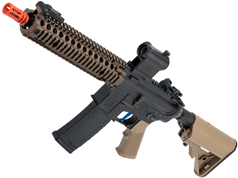 EMG Custom Built Colt Licensed M4 SOPMOD Block 2 Airsoft AEG Rifle with Daniel Defense Rail System (Model: 9.5 MK18 / Dark Earth / Evike Performance Shop Upgrade Package w/ Gate ASTER)