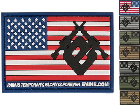 Evike.com US Flag PVC Hook and Loop Patch 