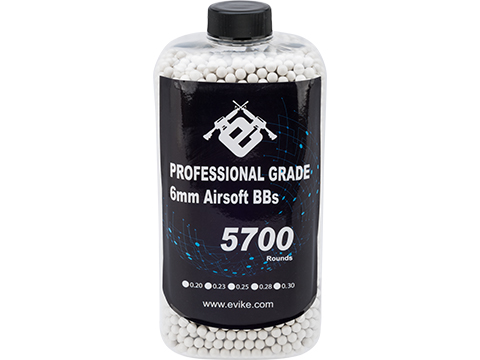 Evike.com Professional Grade Precision Airsoft BBs - 5700 Rounds (Weight: .25g)