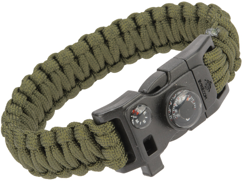 Evike.com Paracord Advanced Survival Bracelet with Firestarter (Color: OD Green / 7)