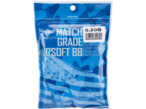 Evike.com Match Grade 6mm Airsoft BBs - 1000 Rounds (Weight: .20g / White)