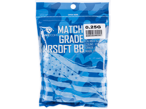 Evike.com Match Grade 6mm Airsoft BBs - 1000 Rounds (Weight: .25g / White)