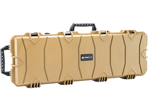 Evike.com Stackable Rolling Rifle Case w/ Customizable Grid Foam (Model: 40 / Coyote Brown)