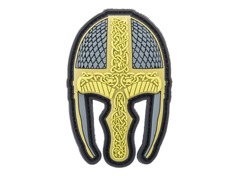 Viking Helmet PVC Morale Patch (Style: Commander)