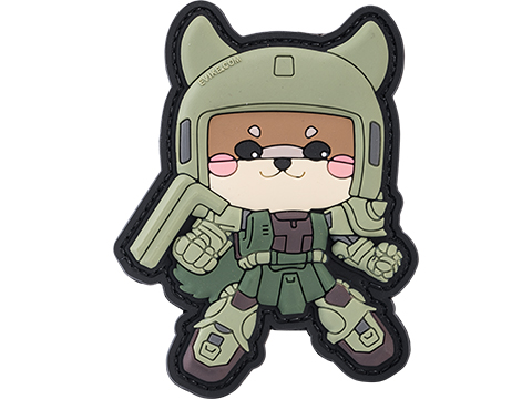 Evike.com Animu DOGE Hook & Loop PVC Morale Patch (Style: Mecha Doge - Green)