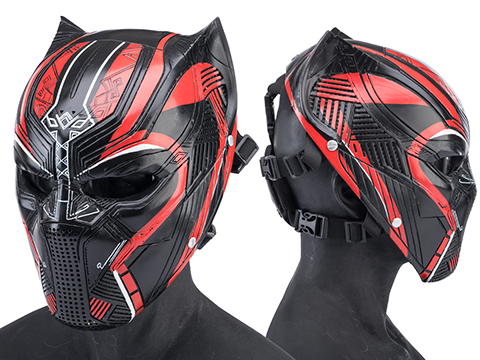 Evike.com RLUX Fiberglass Cyber Panther Full Face Mask (Color: Red / Large)