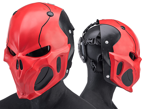 Evike.com RLUX Fiberglass Scorpion Bone Full Face Mask (Color: Red / Large)