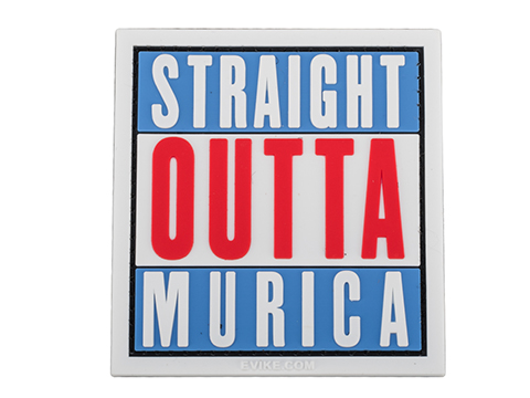 Evike.com Straight OUTTA Murica PVC Morale Patch