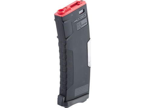 Evike.com BAMF GEN2 Polymer 450rd Hi-Cap Flash Magazine for M4 Series Airsoft AEG Rifles (Model: Black Red / Single Mag)