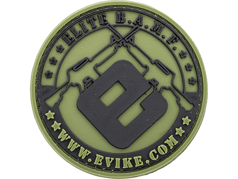 Evike.com Elite B.A.M.F. PVC Hook and Loop Patch (Color: OD & Black)
