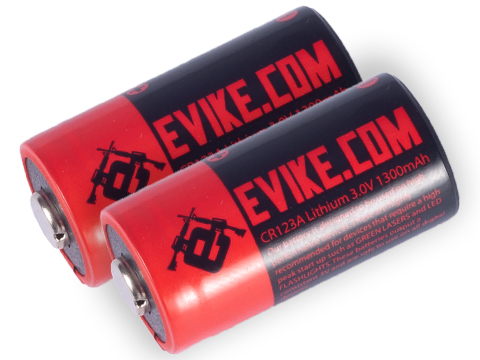 High Performance CR123A 3V Lithium Battery (Quantity: Pack of 2 / Evike.com)