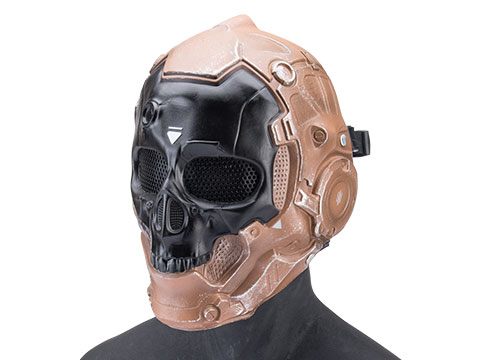 Evike Com R Custom Fiberglass Cyberskull Full Face Mask Color Reverse Bone Mesh Lens Large Tactical Gear Apparel Masks Full Face Masks